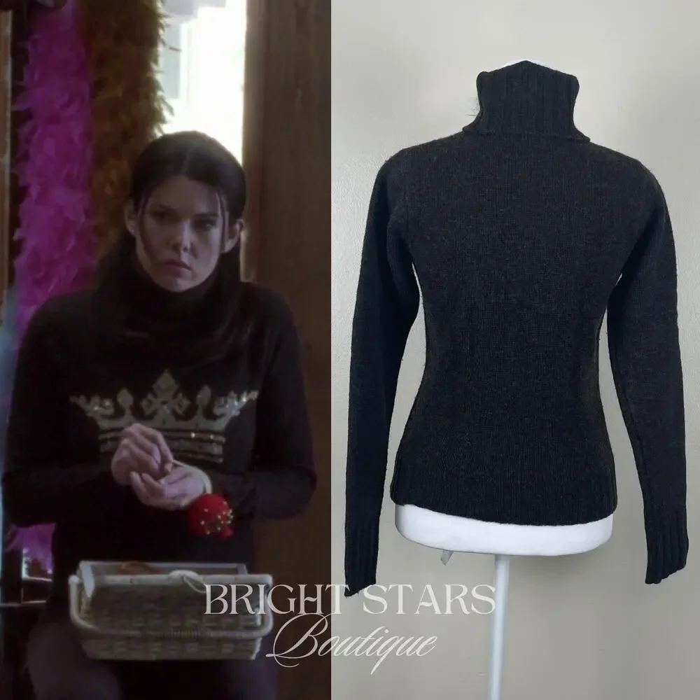 Extremely Rare Lambswool Turtleneck Sweater ASO Lorelai Gilmore Girls Crown VTG
